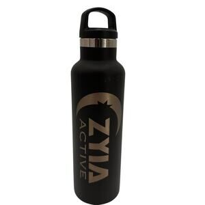 Zyia Active Black & Silver Water Bottle Tumbler